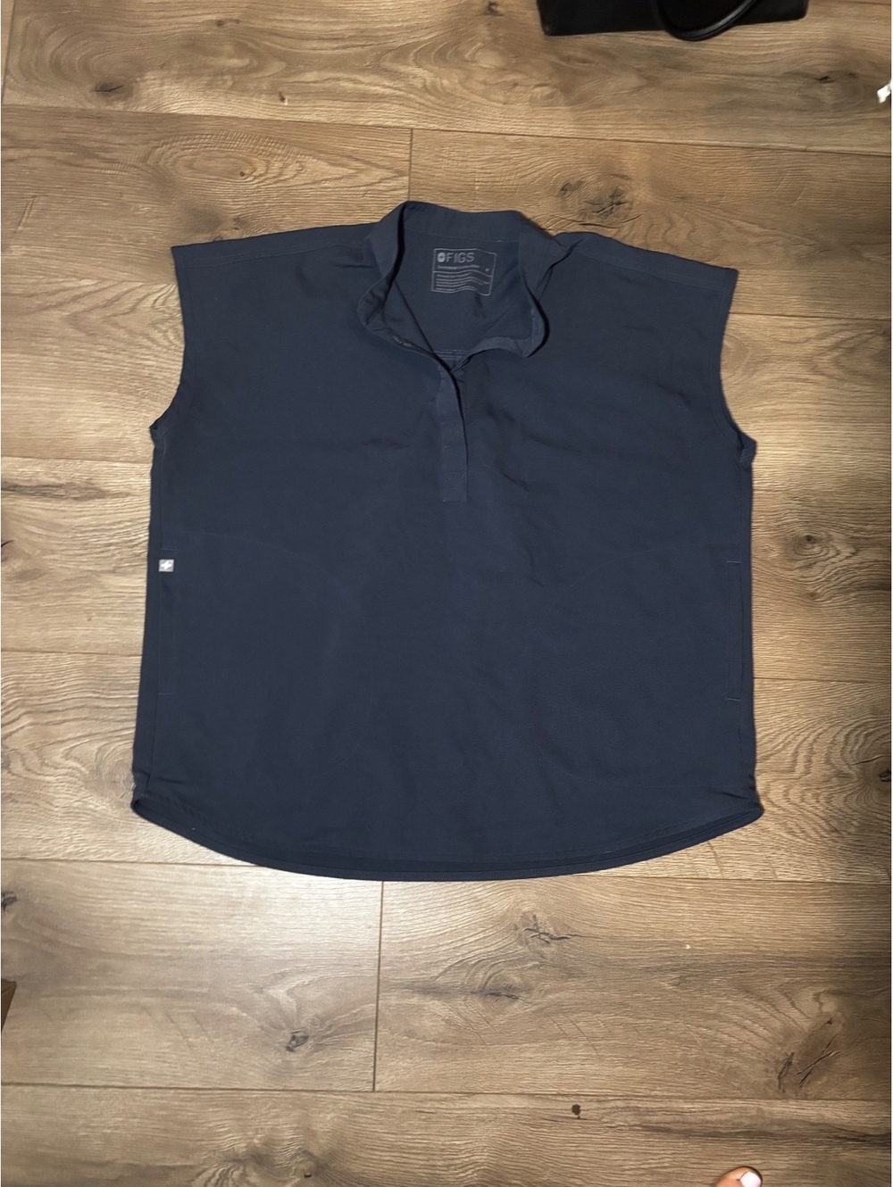 FIGS Technical Scrub Top Sleeveless Navy Blue